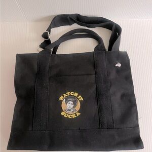 Black Canvas Tote Bag